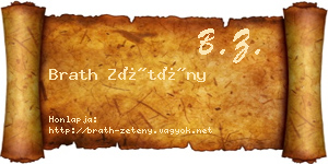 Brath Zétény névjegykártya